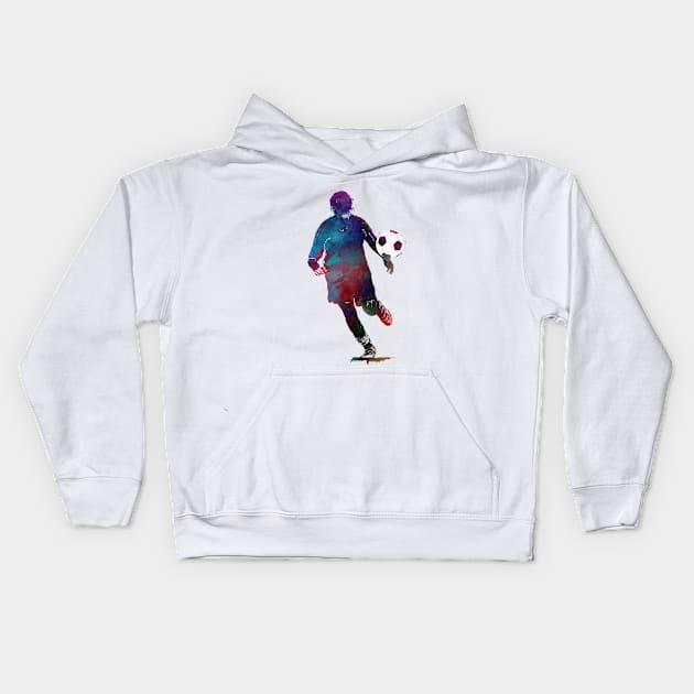 Football player sport art #football Kids Hoodie by JBJart